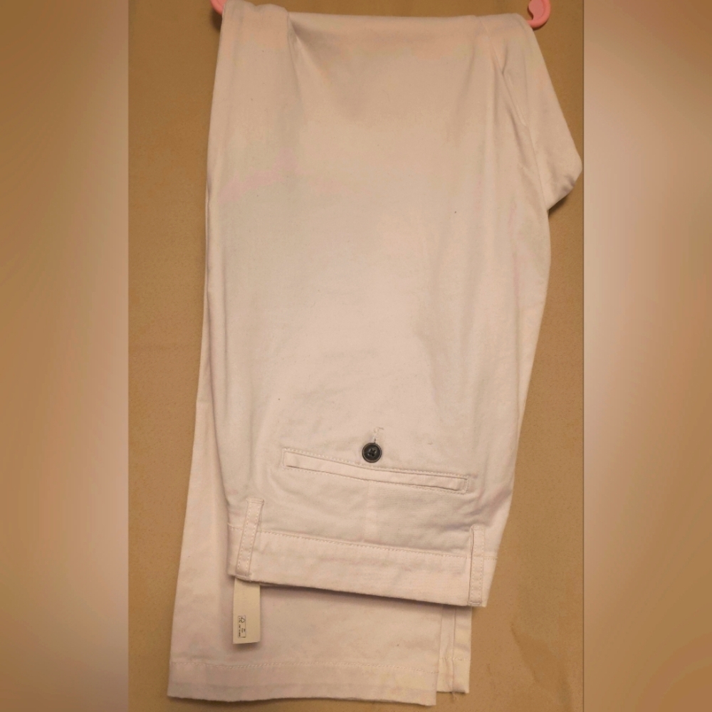 Good Threads White Trousers with Button Detail